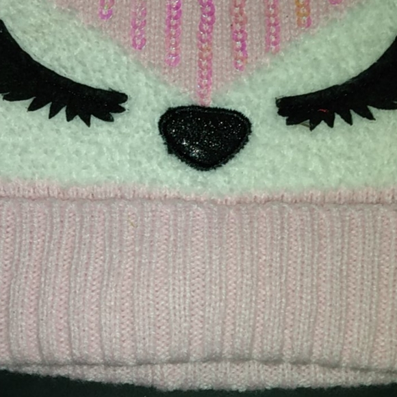 NWT! "CLAIRES" sparkly pink knit designer hat - Picture 3 of 7